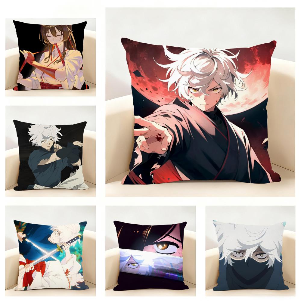Hells Paradise Jigokuraku Cushion Cover Linen Minimalist Soft for Sofa Bed Home Room Decor