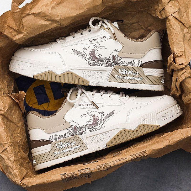 Men's Shoes Spring and Autumn Niche Original Versatile Height-increasing Small White Board Shoes Summer Leisure Sports High-top Trendy Shoes