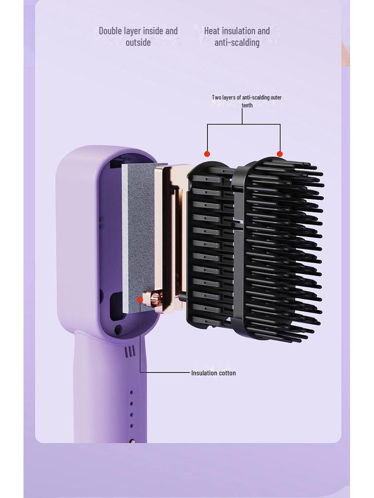 Portable Wireless Hair Straightener & Curler: Rechargeable, Travel-Friendly, Hair-Friendly