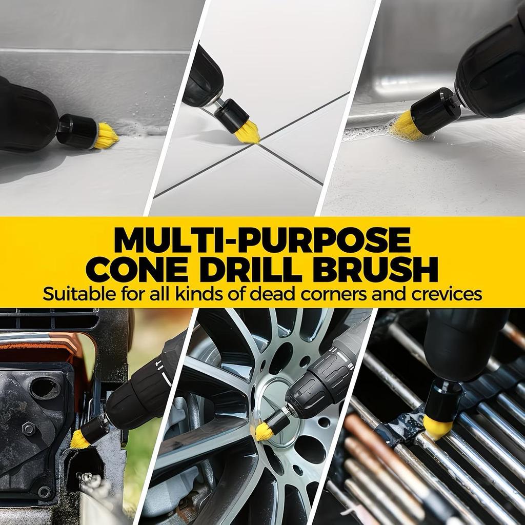 3-Piece Electric Drill Cleaning Brush Set