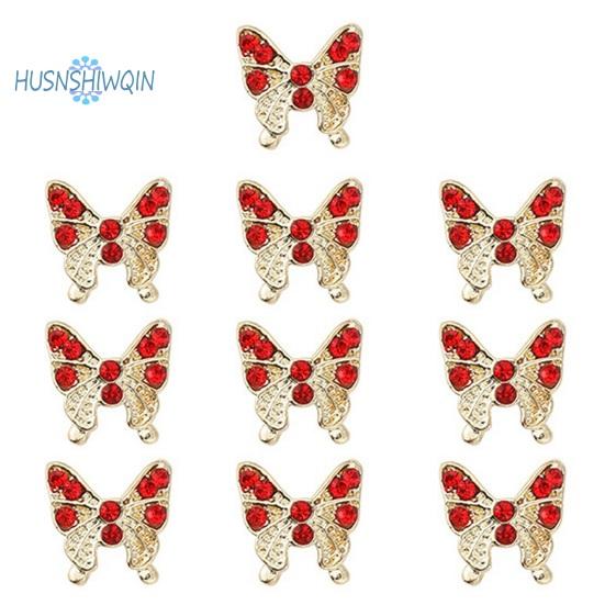 

10 шт., подвески для ногтей в форме бабочки, блестящие стразы, инкрустация искусственным кристаллом, 3D подвески, аксессуары для самостоятельного изготовления, украшения для чехла для телефона, поставки C