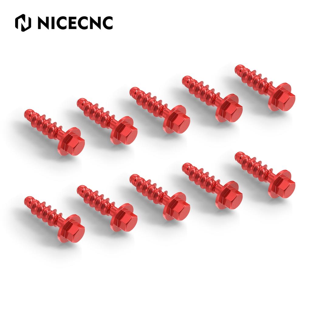 NICECNC For KTM EXC 300 2004-2022 10PCS Tapping Screw Bolt Set For KTM EXC-F 350 SXF 450 XCW TPi Husqvarna TE 300 GasGas EC 300