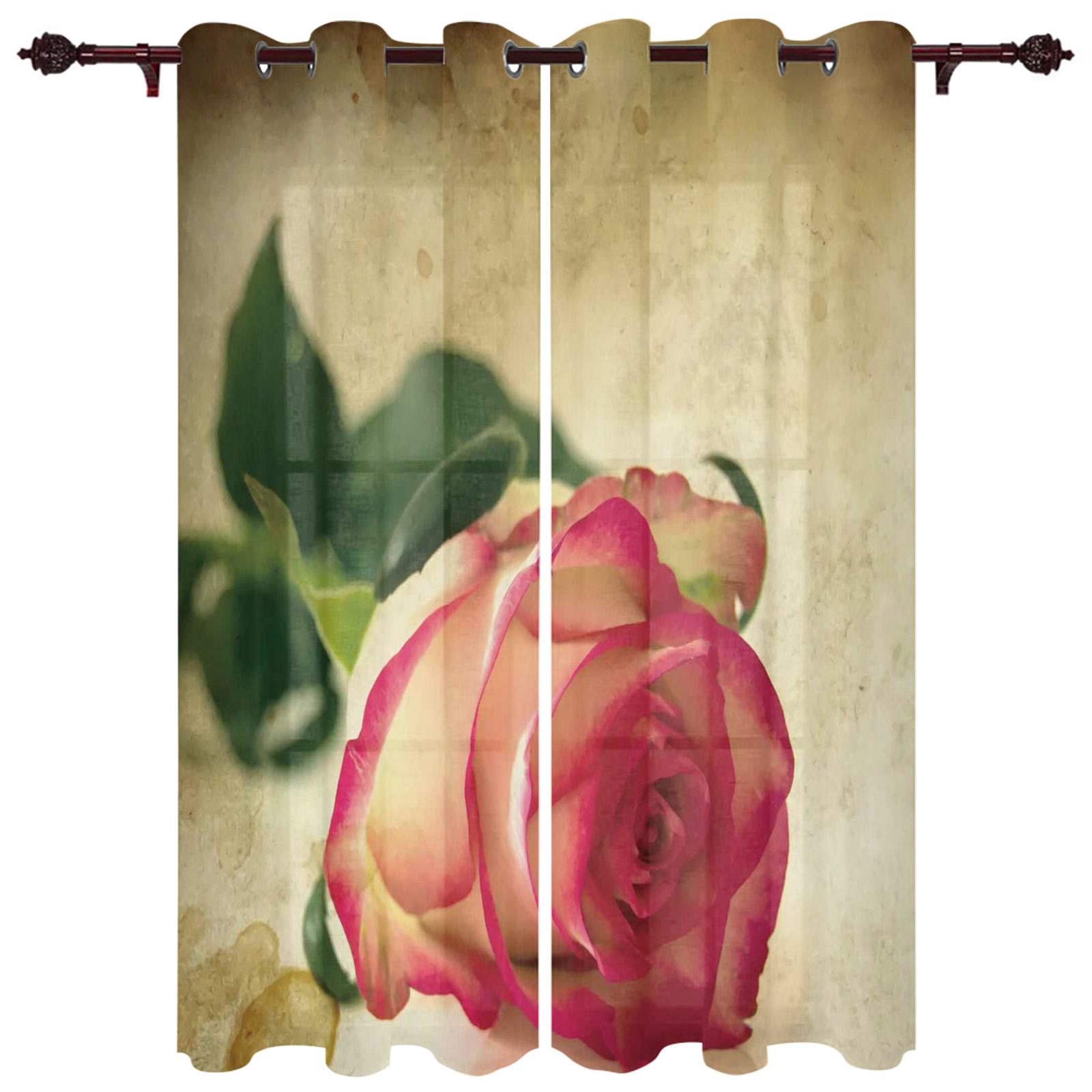 Роза Цветок Деревянная Доска Современные Шторы Для Окна Гостиной Спальни Шторы Жалюзи — фото 9