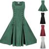 Robe vintage en lin pour femme pour costume d'Halloween