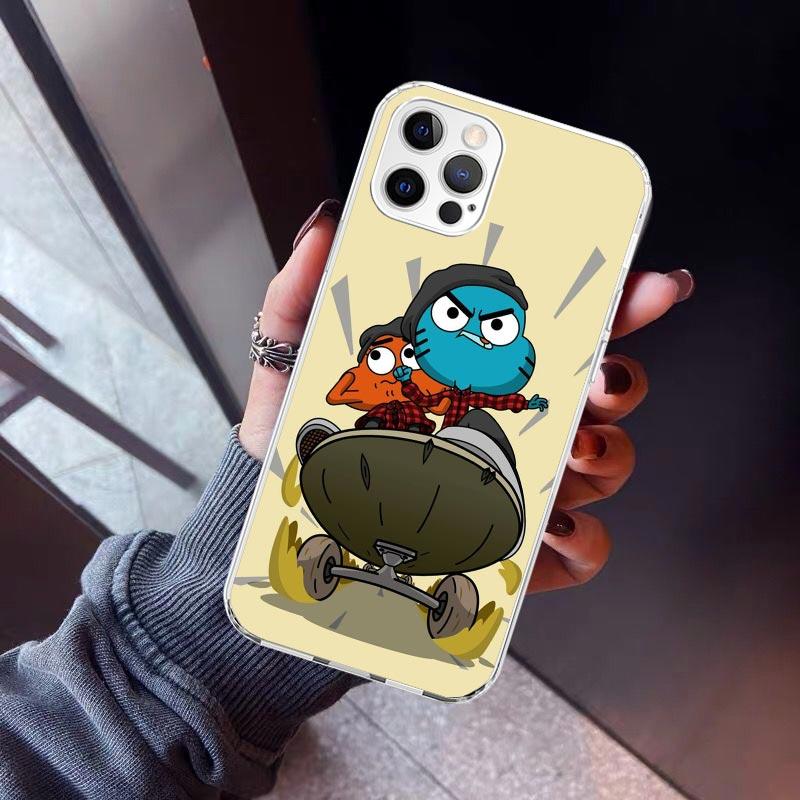 

The Amazing World Gumball Phone Case For iPhone 17 Air 11 13 Mini 14 15 Plus 16 12 Pro Max 16E SE 7 8 Pattern Soft TPU Back Cove iPhone 15 Plus