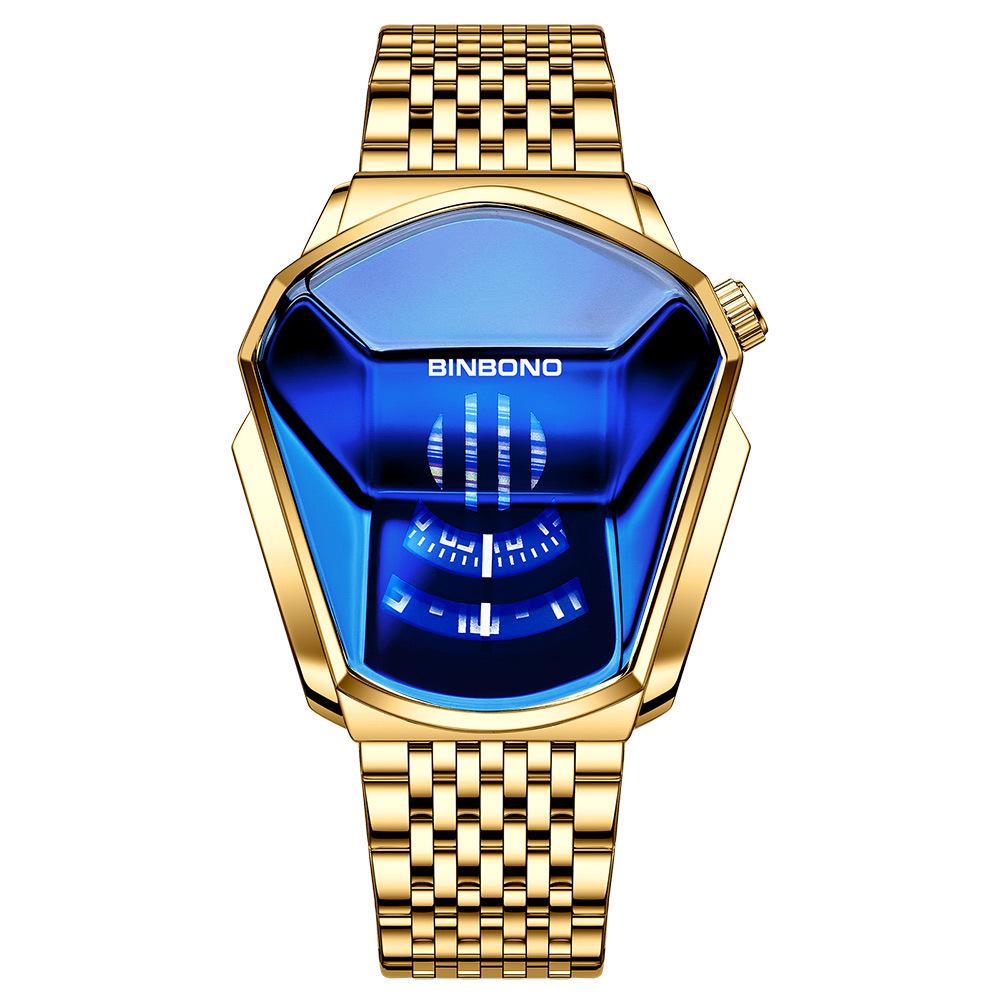 Men's Trendy Motorcycle Concept Watch with Black Technology