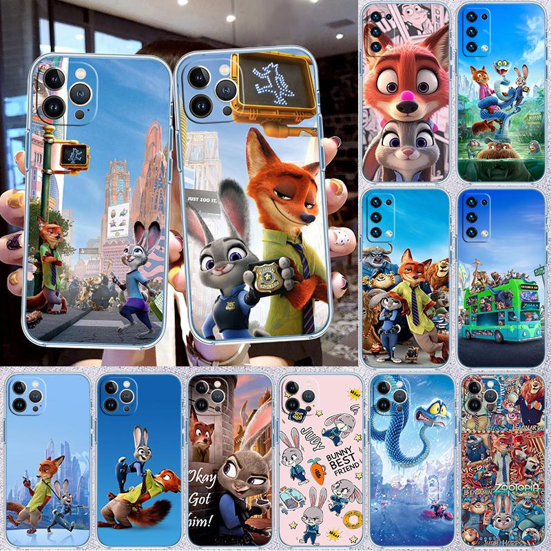 Zootopia Disney Transparent Phone Case for Motorola Moto G7 G8 G9 G84 G85 G73 G24 G15 Z2 Play Power Plus