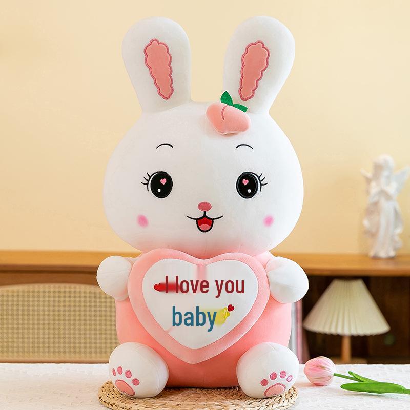 Cute Fruit Heart Rabbit Plush Pillow - Large Doll Children's Sleep Gift