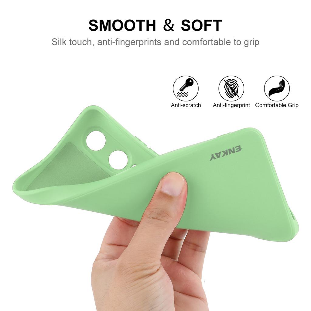 ENKAY HAT PRINCE Für Oppo K12x 5G (China)/OnePlus Nord CE4 Lite 5G Hülle Gerader Rand Flüssigsilikon Handyhülle