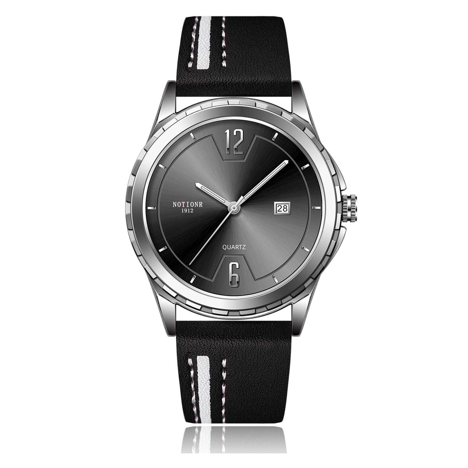 

Мінімалістичний кварцовий годинник Чоловічий повсякденний годинник Діловий годинник Календар Годинник на поясі Чоловічий спортивний годинник чорний