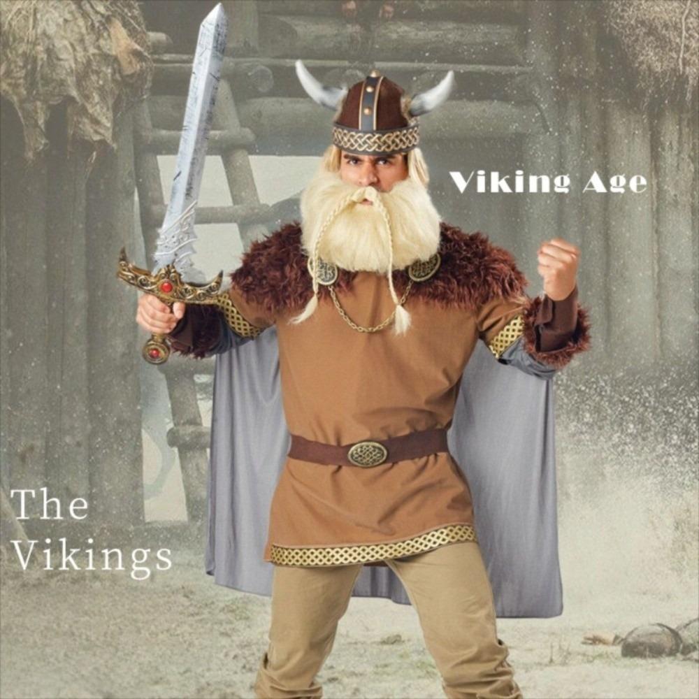 1Pcs/Set Head Ornament Viking Horn Hat Helmet Halloween Viking Cosplay Suit Cosplay Costume Prop