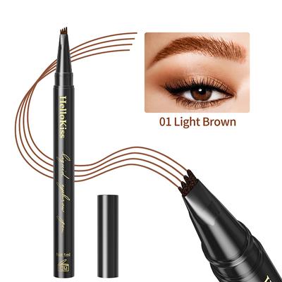 Čtyřbodová tekutá tužka na obočí voděodolná, zadržující make-up a neštípaná tužka na obočí
