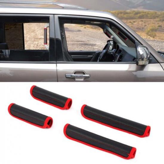 Для 2007-21 Mitsubishi Pajero Верхняя крыша Кожаная ручка для захвата Защитная крышка Чехол