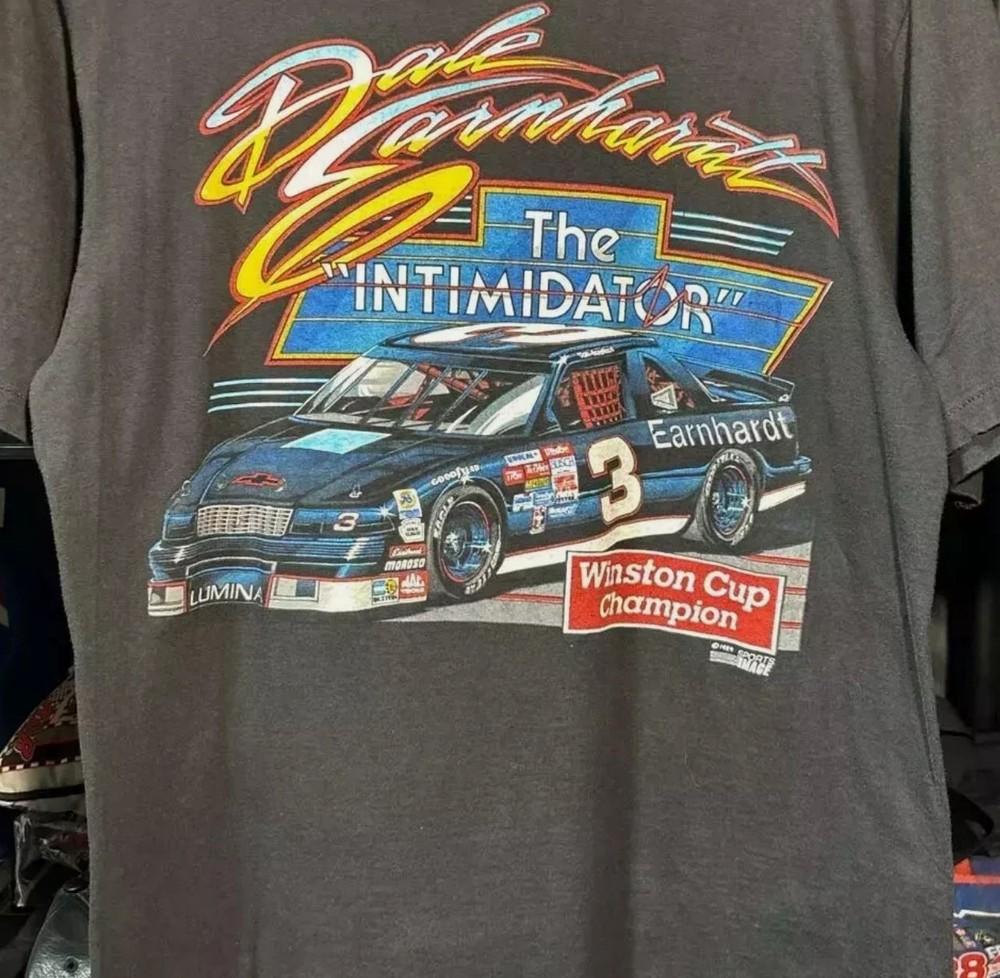 

90s 1989 Dale Earnhardt Nascar Black T Shirt remake black tee Classic style 2XL