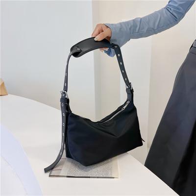 Minority Texture Underarm Bag New Fashion Cool Nylon Cloth Bag with Large Capacity Crossbody Bag Length 31cm Wide 12cm High 16cm