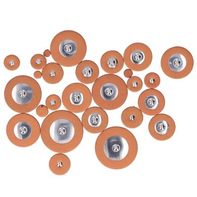 25Pcs Saxophone Pads Brown Sheepskin Sound Hole Resonator Gasket Wind Instrument Parts