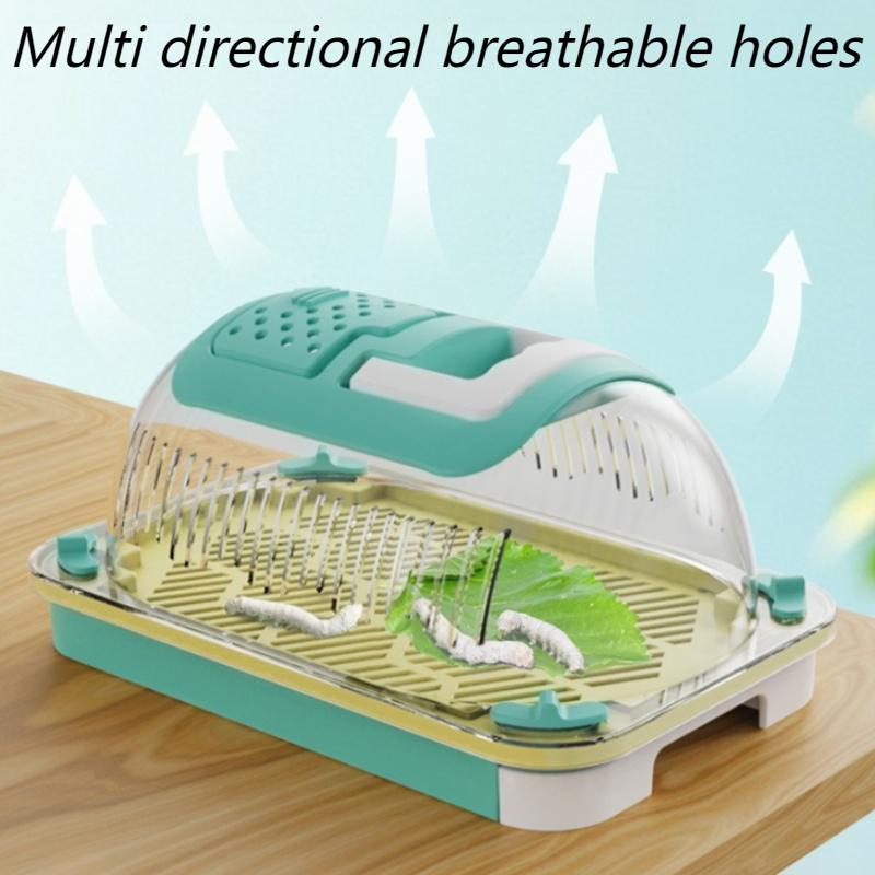 Children's Insect Observation Box Multifunctional Portable Silk Worms Box Handheld Anti-escape Silkworm House Insect Habitat