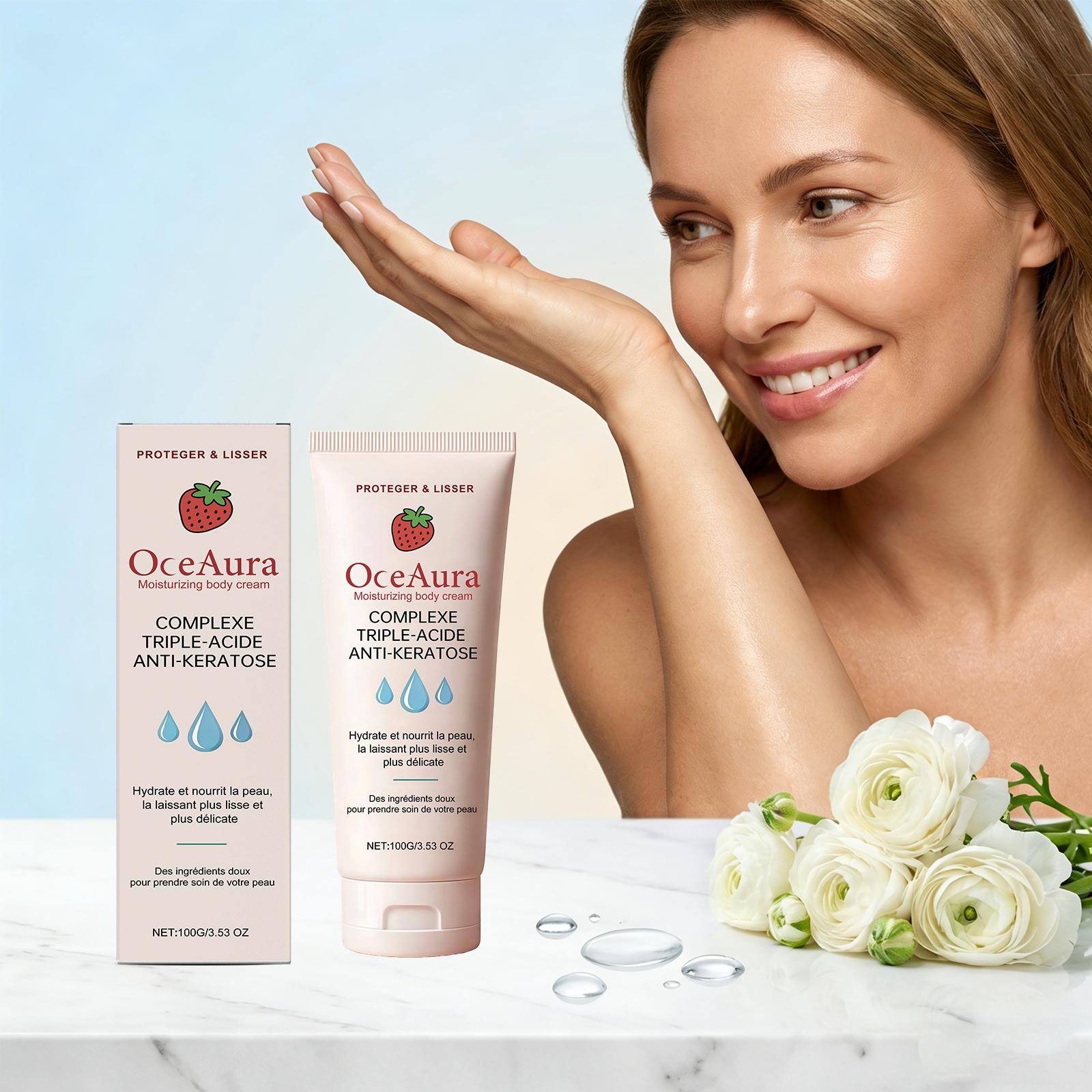 OceAura Moisturizing Body Cream - Gentle and Refreshing, Moisturizes Skin Suitable for Autumn and Winter Dry Skin Care 100g