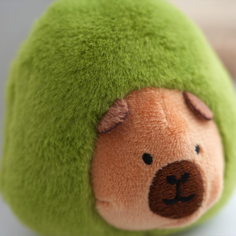 Cute Avocado Capybara Plush Keychain Doll Kawaii Backpack Pendant Gift For Girls And Kids Decorative Toy