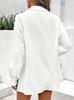 Women S Solid Long Sleeve Button Up Shirt Loose Collared Blouse