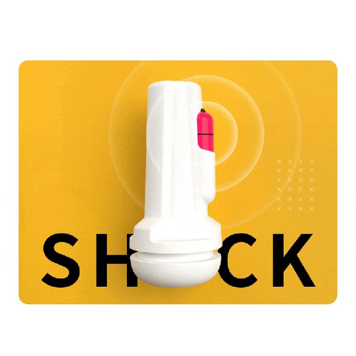 Automatic Vibration Male Masturbator ZEMALIA Vibration Stroker Sleeve 3D Textured Soft Silicone Portable Pocket