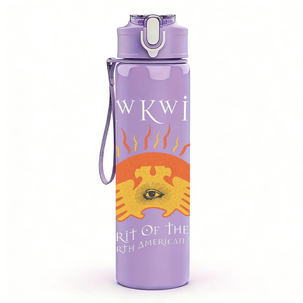 1PC Sunset Sunflower Retro Boho Art Print 750ml Portable Sports Water Bottle Leakproof Travel Gym Drink Cup