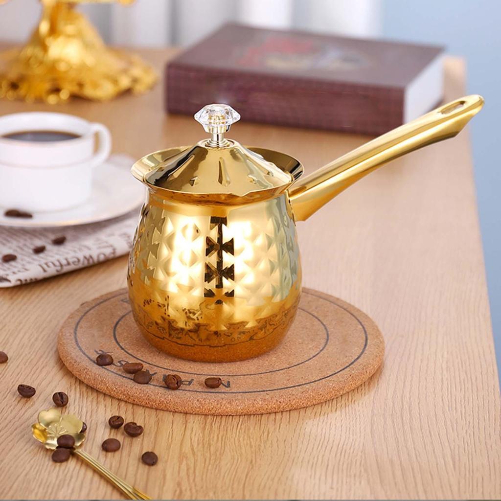 Authentic Turkish Coffee Pot with Long Handle for Cafe Christmas Gifts