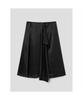 8SECONDS Satin Asymmetrical Midi Skirt Black