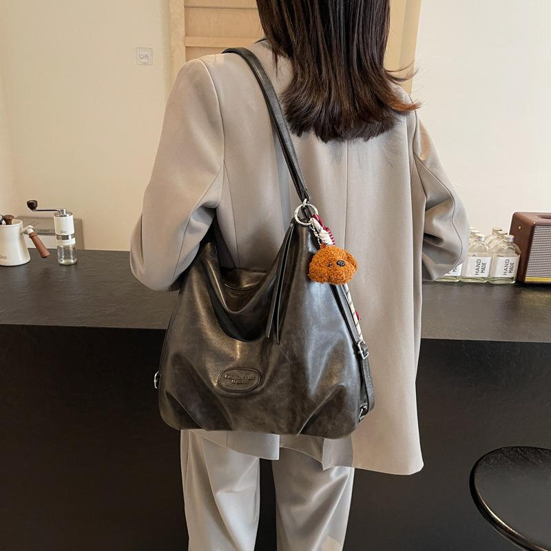 Tote Bag Women 2025 New Large-capacity Commuter Backpack Retro Casual Street Trend Single Shoulder Messenger Backpack