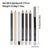 Multi-color Pencil-style Eyebrow and Eyeliner Pencil, Smudge-proof, Multi-functional Makeup Brush for Eyebrows, Eyes, and Double Eyelid Creation