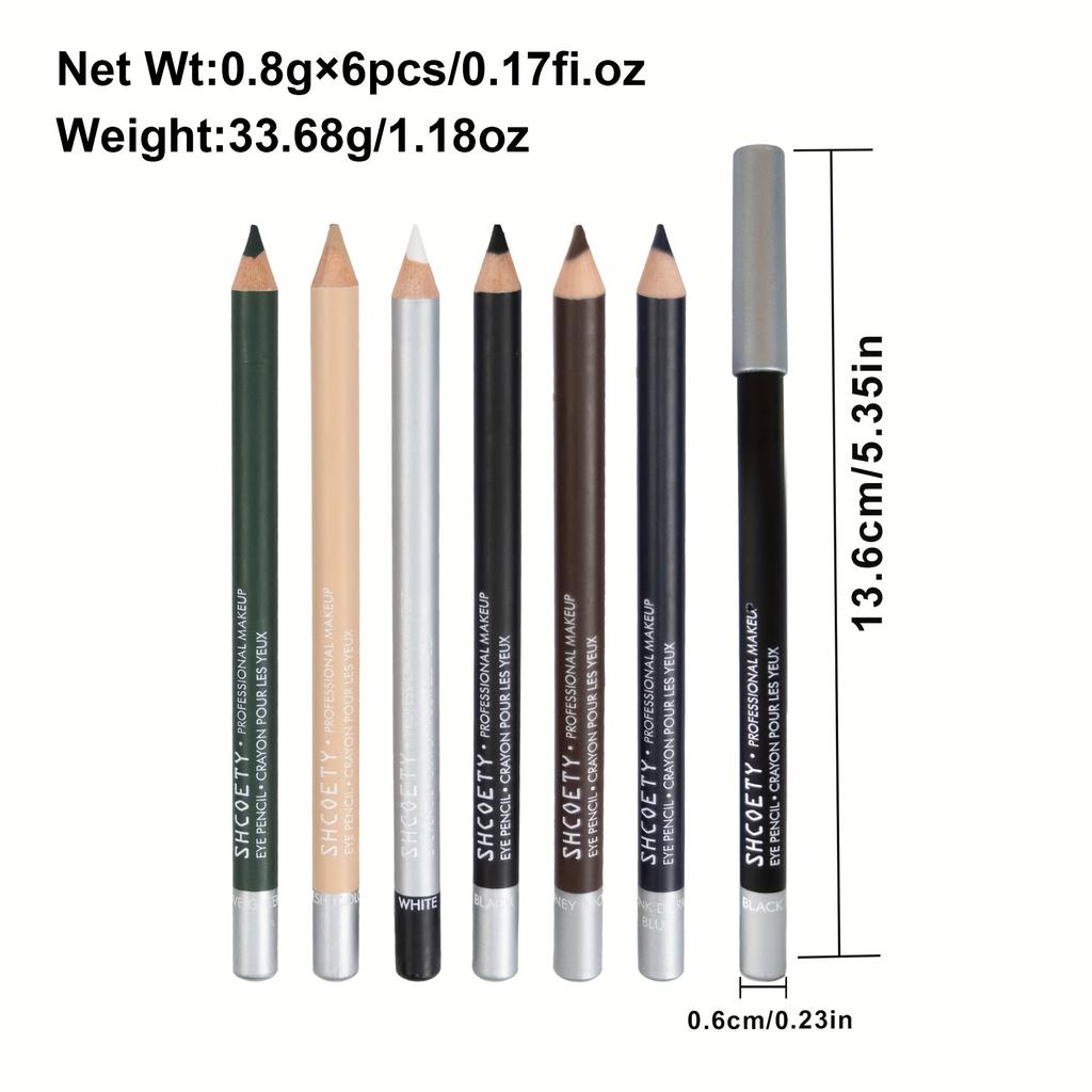 Multi-color Pencil-style Eyebrow and Eyeliner Pencil, Smudge-proof, Multi-functional Makeup Brush for Eyebrows, Eyes, and Double Eyelid Creation