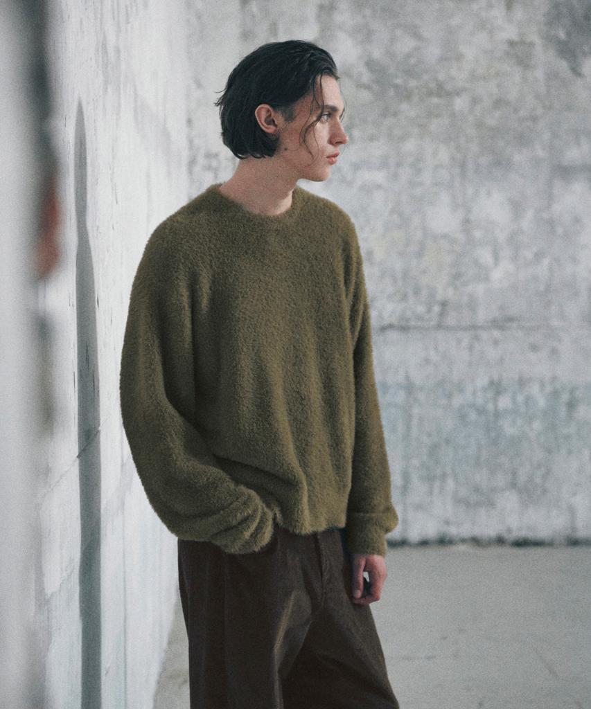 GLW Hairy Crop Knit Khaki