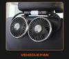 USB-Charged Rear Seat 12V Car Fan with Light