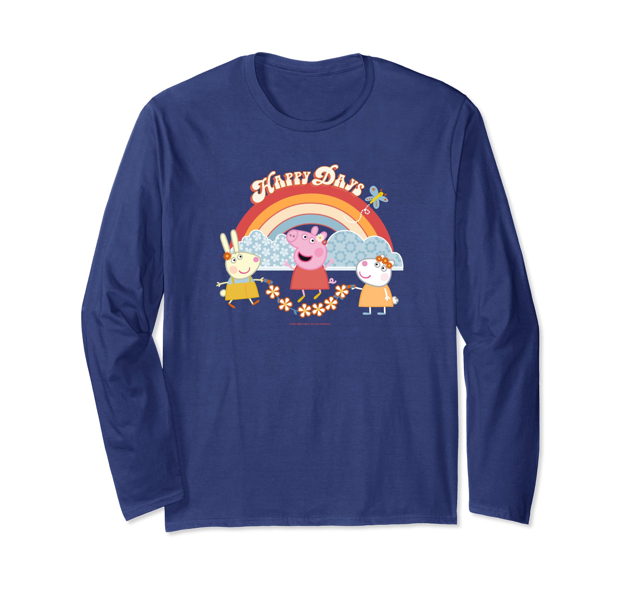 

Peppa Pig Happy Days Vintage Rainbow Playful Friends Long-Sleeve T-Shirt синий