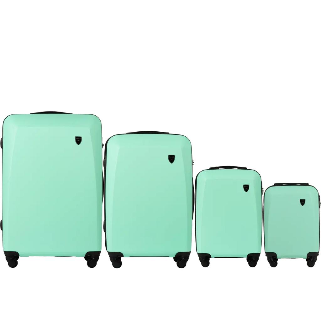 Set of 4 Wings Plover Light Green Suitcases