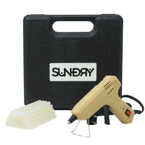 SUNDRY Glue Gun Set, 90-Second Rapid Heat-Up, Includes 30 Glue Sticks, Includes a Dedicated Storage Case, AC 100V Power Supply, Hot Bond, PSE Certifie