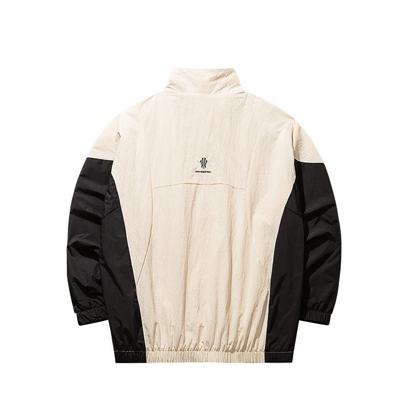 Anta Comfortable Sports Simple Versatile Fashion Zipper Casual Jacket Unisex Jacket Basic-Black Moonlight-White 172511605N-4