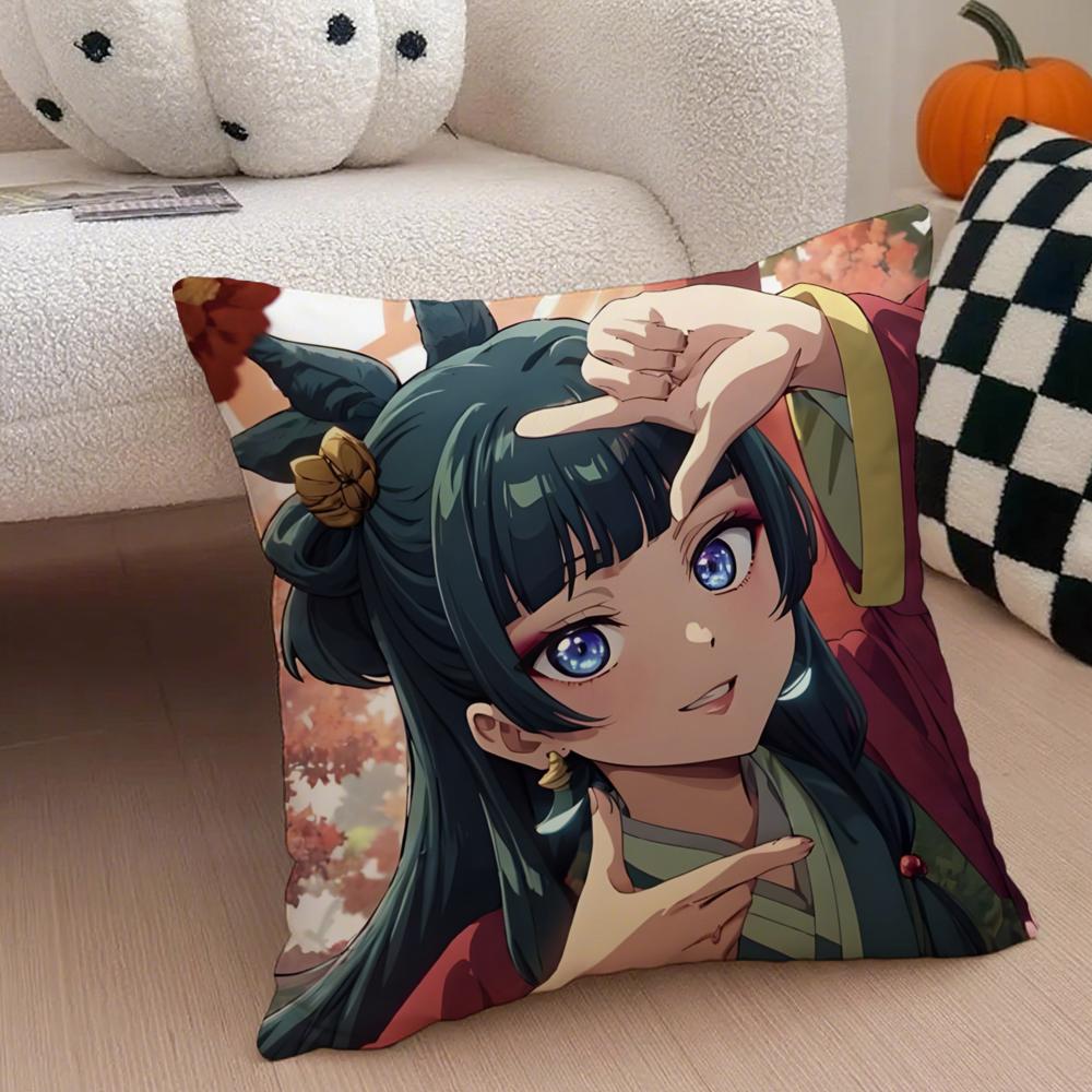 Classic Japanese Anime TThe Apothecary Diaries Cushion Cover Throw Pillow Cover Hidden Button Durable Polyester Chair Cushion
