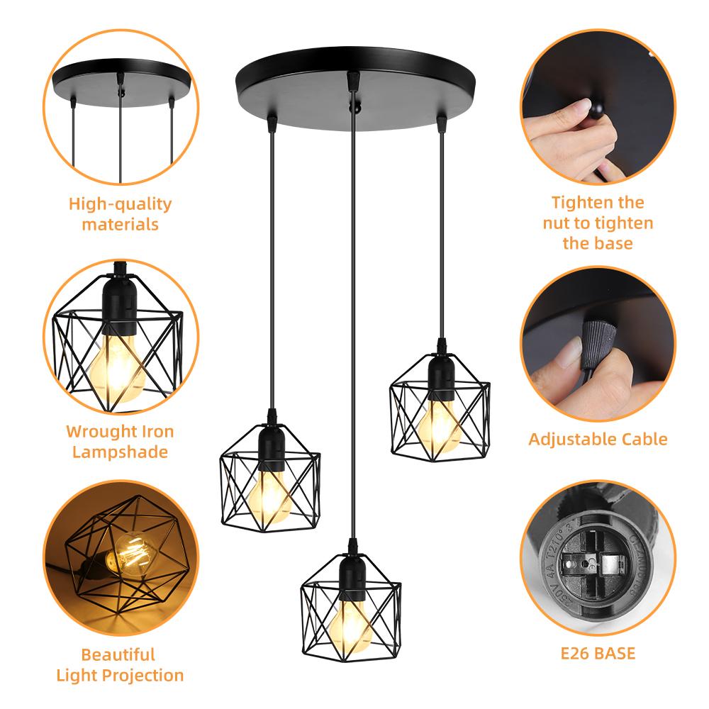 Iluminat LED de Plafon Stil Nordic Vintage Lampă Suspendată Bucătărie Dining Living Home Decor de Crăciun Lumină Pendant Luminoasă