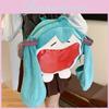 Miku Hatsune Itabag Red Big Mouth Soft Plush Backpack Shoulder Headphone Bag