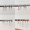 Japanische & Koreanische S925 Sterling Silber Geometrische Zirkon Ohrstecker für Damen - Elegantes, Vielseitiges, Leichter Luxus Modeaccessoire