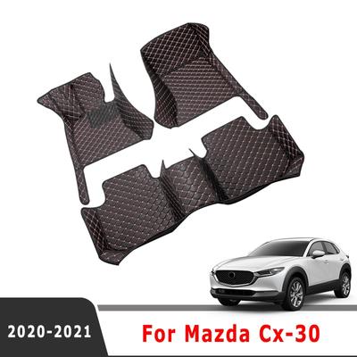 Car Floor Mats For Mazda Cx-30 Cx30 2023 2022   Auto Carpets Protect Waterproof Interior Accessories Foot Rugs Custom