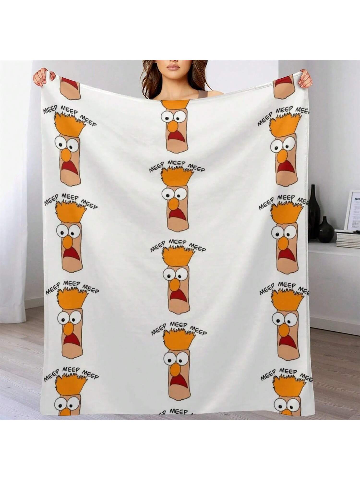 Маппеты - Бикер Мип Мип Мип Плед Роскошный Утолщенный Мягкий Косплей Аниме Пледы 75X95CM серый