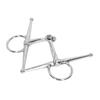 Full Cheek Horse Snaffle Bit Rustfritt stål Ring Farm Joint Bit for 125 mm Hestemunn
