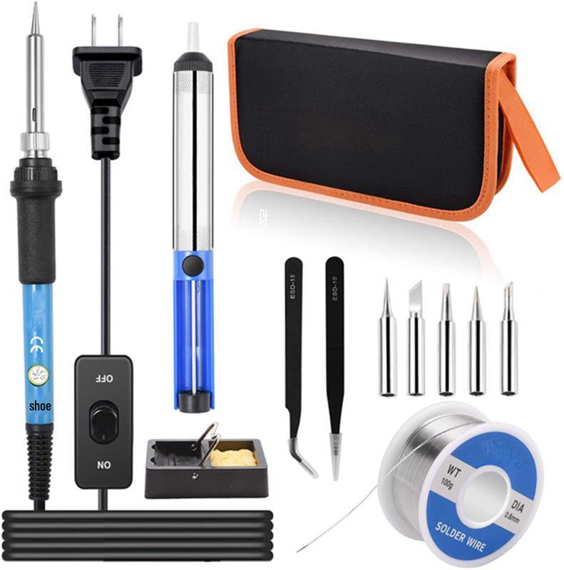 12-in-1 Soldering Iron Kit, 60W/110V, Adjustable Temp with On/Off Switch