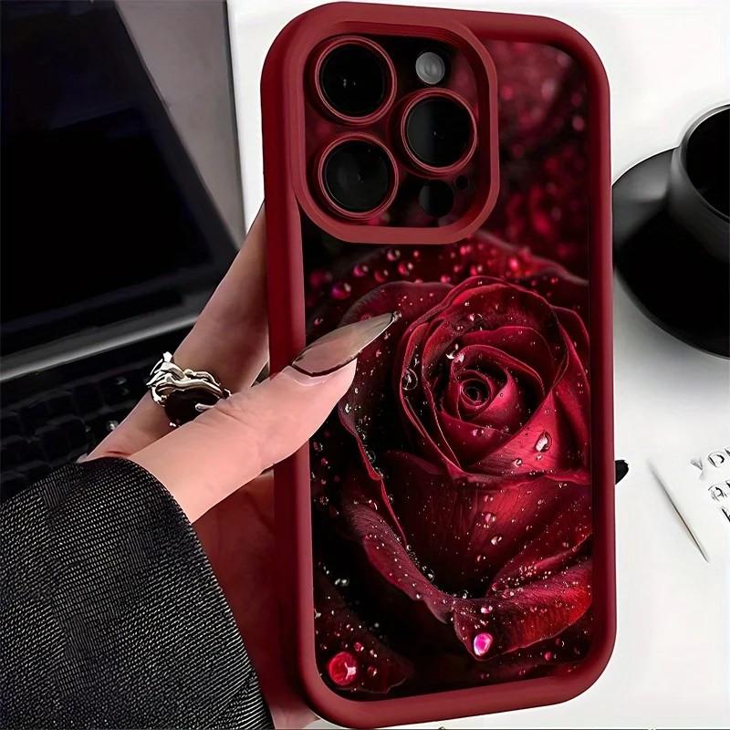 Gorgeous Raindrop Rose Phone Case For Samsung Galaxy A17 A07 A06 A26 A16 A06 A35 A55 A25 A05s A15 A54 A34 A36 A24 5G Back Cover