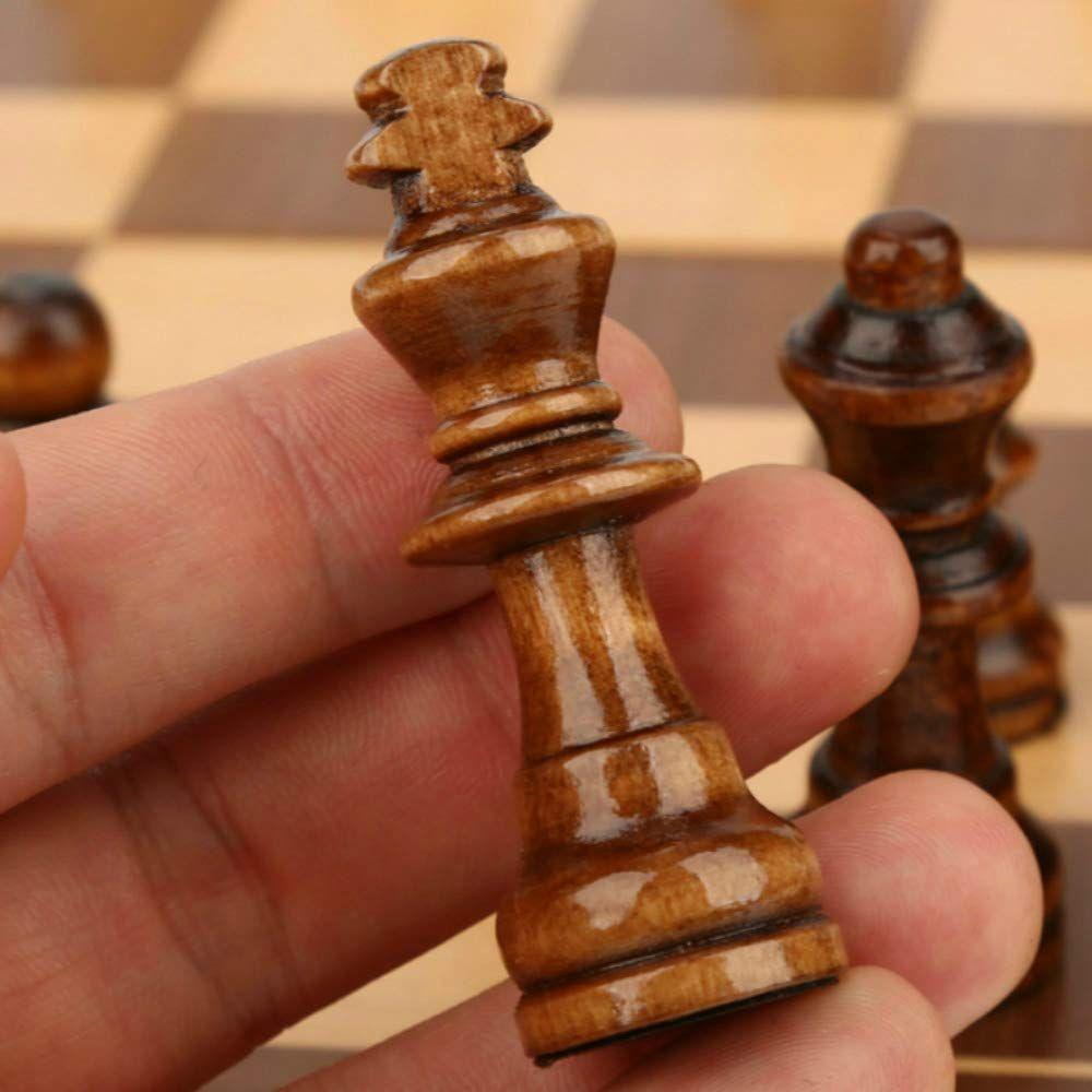 Kids Beginner Magnetic Chessboard Chess Board Wooden Puzzle Game Chess Set Chess Games Checkers