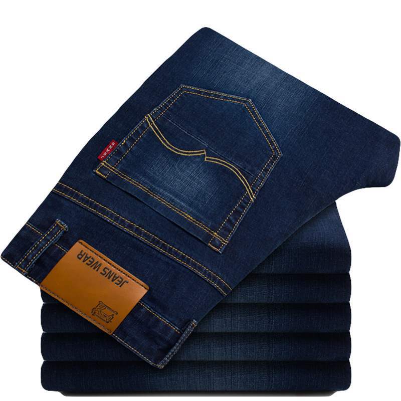 2024 Spring And Autumn New Versatile Men'S Jeans Straight Tube Loose Trendy Brand Business Slimming Trendy Pants