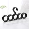 5pcs Plastic Solid Pants Hanger Multifunctional Hanger Circle Space Saving Ties Scarf Socks Storage Hanger Laundry Drying Rack