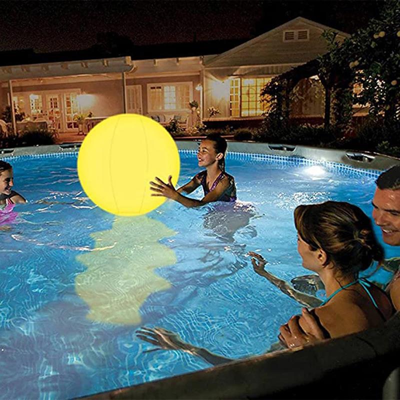 Glowing Beach Ball Remote Control Led Light Swimming Pool Toy 13Colors Glow Ball